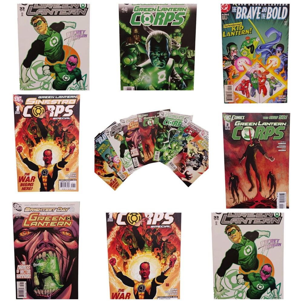 DC Comic Book Green Lantern Comic Lot of 8 Issues Corps Brightest Day Kid Lanter